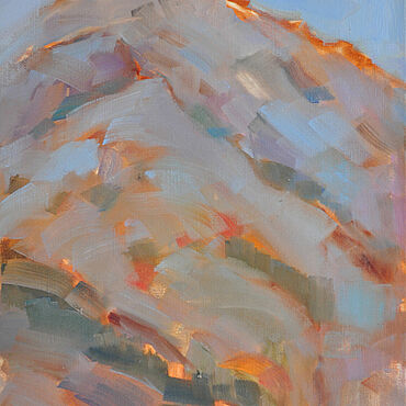 Картины и панно ручной работы. Ярмарка Мастеров - ручная работа Картина маслом Голубая гора горный пейзаж живопись голубой. Handmade.