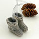 Christmas Souvenirs: gray mini boots. Christmas gifts. snezhana-snezhina (snezhanap). My Livemaster. Фото №4
