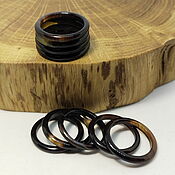 Украшения handmade. Livemaster - original item 15.75 r-r Thin ring Black agate (tkcha1575). Handmade.