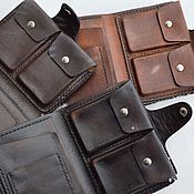 Сумки и аксессуары handmade. Livemaster - original item Leather, personal, wallet №17 (copy). Handmade.