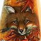 Pendant / pendant with copyright miniature lacquer painted Fox Lars, Pendants, Moscow,  Фото №1