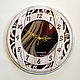 Wall clock made of wood and glass round Bordeaux. Watch. KancyrevDecoration. Online shopping on My Livemaster.  Фото №2