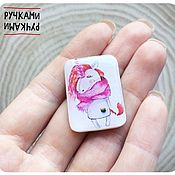 Pendant-locket with flower Pansy