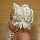 Чепец для Newborn в винтажном стиле