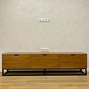 Для дома и интерьера handmade. Livemaster - original item TV cabinet made of solid birch (project g. Mytishchi). Handmade.