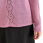 Одежда handmade. Livemaster - original item Turtleneck women`s Lilac, warm, alpaca wool Italy. Handmade.