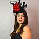 Order Evening hat with a veil 'Red roses'. Novozhilova Hats. Livemaster. . Hats1 Фото №3
