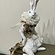 Игрушка «Белый заяц». Тедди Зверята. Володина Маша. Авторские куклы. Ярмарка Мастеров.  Фото №4