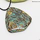 Polymer pendant shiny and bright turquoise with gold color. Pendants. Selberiya shop. My Livemaster. Фото №6