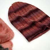 Аксессуары handmade. Livemaster - original item Caps: Knitted women`s hat made of merino double beanie hat. Handmade.