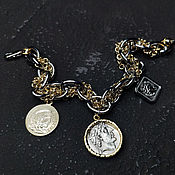 Украшения handmade. Livemaster - original item A chain bracelet with coin pendants. Handmade.