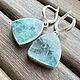 Серьги с Аквамарином серебро 925. Серьги классические. Jeweller -Danil. Интернет-магазин Ярмарка Мастеров.  Фото №2