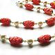 Order Coral. ' Solda' necklace of coral with pearl. Design jewelry. Livemaster. . Necklace Фото №3