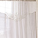 Order Flora linen curtains with transparent insert and embroidery. Linenburg. Livemaster. . Curtains1 Фото №3