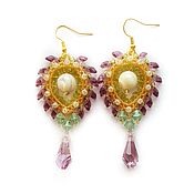 earrings with carnelian
