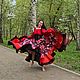 Юбка цыганская и фламенко "Пионы". Юбки. Беляева Надежда (class-dance). Ярмарка Мастеров.  Фото №4