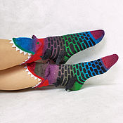 Аксессуары handmade. Livemaster - original item Dragon Socks Biting Colorful Bright Socks. Handmade.