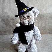 Куклы и игрушки handmade. Livemaster - original item Plush Grey Cat with a mouse. Handmade.