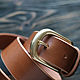 Order Wide leather men's belt for jeans, brown. odalgoods (odalgoods). Livemaster. . Straps Фото №3