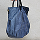 Bag large Python skin Gray-blue. Sacks. Katorina Rukodelnica HandMadeButik. Online shopping on My Livemaster.  Фото №2