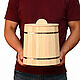 Wooden cedar tub with lid and yoke 10 l. Art.17090. Barrels and tubs. SiberianBirchBark (lukoshko70). My Livemaster. Фото №6