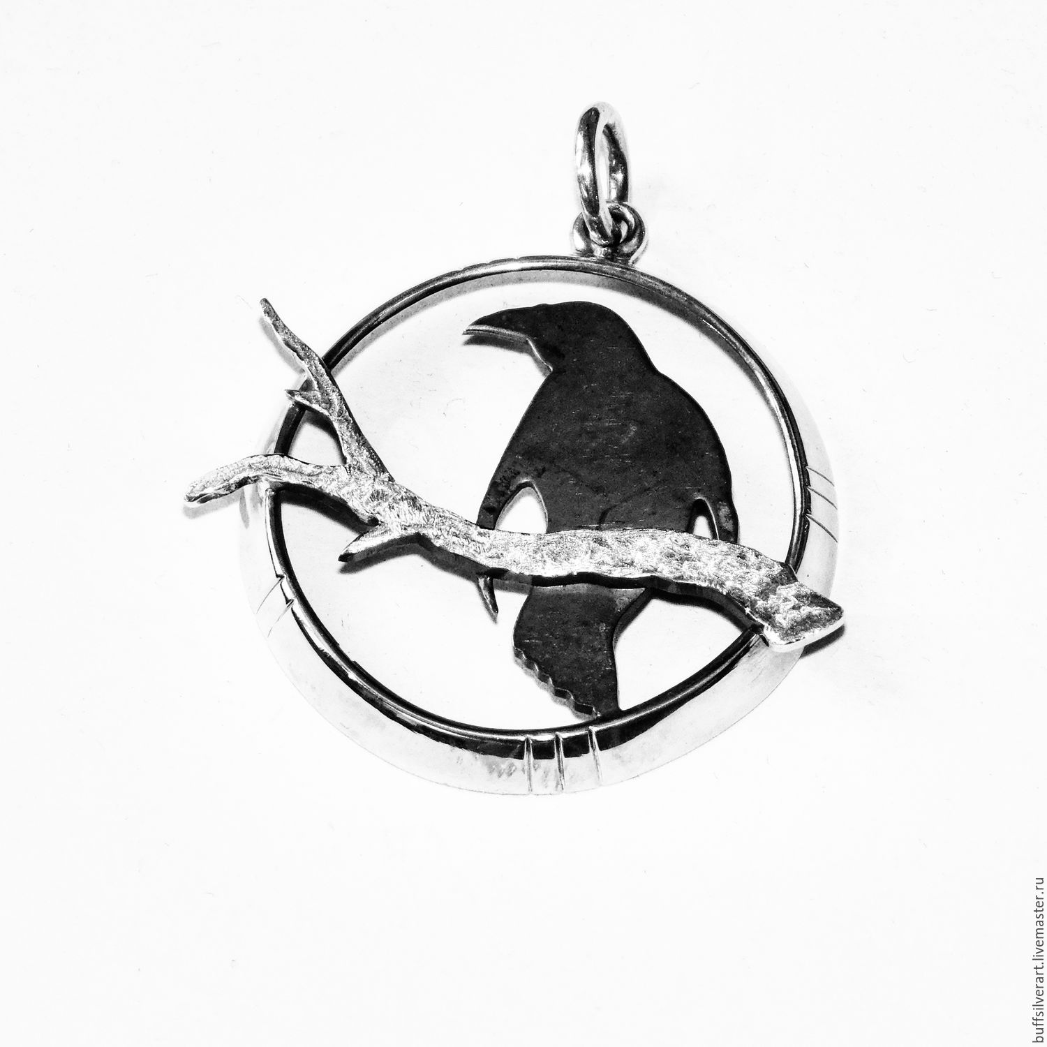 A suspension of silver 'The Raven: Nevermore', Pendants, Ekaterinburg,  Фото №1