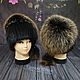 Order Fur hat made of muskrat fur.( Premium). kupimeh. Livemaster. . Caps Фото №3