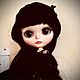Заказать  Кукла Blythe кастом custom bjd Wednesday Венсдей. Мастерская подарков Елены Смирновой. Ярмарка Мастеров. . Интерьерная кукла Фото №3