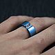 Titanium ring blue with blue Topaz. Rings. asgdesign. My Livemaster. Фото №5
