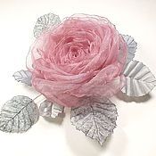 Сумка Розовые Розы Натуральная кожа Цветы ручной работы Хлопок Вязаная