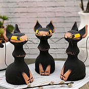 Сувениры и подарки handmade. Livemaster - original item Egyptian cat ceramic bell. Handmade.