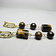 Earrings with bronzite and tiger eye ' Asymmetry'. Earrings. Beautiful gifts for the good people (Alura-lights). My Livemaster. Фото №4