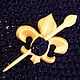 Заколка деревянная "Fleur de lys". Заколки. Лесная обитель. Интернет-магазин Ярмарка Мастеров.  Фото №2