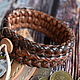 braided leather bracelet. Braided bracelet. Finist (tisneniekozhi). Online shopping on My Livemaster.  Фото №2