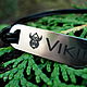 Viking - steel and leather bracelet with engraving. Bead bracelet. Treas. Online shopping on My Livemaster.  Фото №2