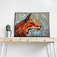 Painting with a fox 'Free'. Oil on hardboard. Pictures. Lifia Art. Online shopping on My Livemaster.  Фото №2