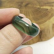 Украшения handmade. Livemaster - original item 20.25 r-R Ring green tinted agate (sza202583). Handmade.