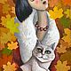 Картина / Котов по осени считают. Картины. Картины и Керамика (tiblochka). Ярмарка Мастеров.  Фото №5