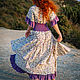 Boho linen long dress 'Provence. Lavender'. Dresses. Kupava - ethno/boho. Online shopping on My Livemaster.  Фото №2