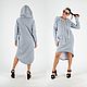 Платье-толстовка с капюшоном- DR0880W3. Туники. EUG FASHION. Интернет-магазин Ярмарка Мастеров.  Фото №2