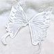 Embroidered applique. White butterfly, Applications, Kurganinsk,  Фото №1