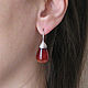 Order Red strawberry ice earrings large drop earrings with agate. Irina Moro. Livemaster. . Earrings Фото №3