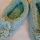 Knitted Slippers - turquoise. Slippers. Yuliya knitting. Online shopping on My Livemaster.  Фото №2
