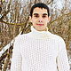 Мужской  свитер   "Белый снег", Mens sweaters, Rostov-on-Don,  Фото №1