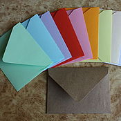 Материалы для творчества handmade. Livemaster - original item Envelopes with a triangular flap colored Kraft. Handmade.