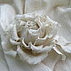 Order Silk flowers.Brooch pin WHITE ROSE . Wild silk. Irina Vladi. Livemaster. . Brooches Фото №3