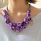  Purple peony. Necklace. Juturna. Online shopping on My Livemaster.  Фото №2