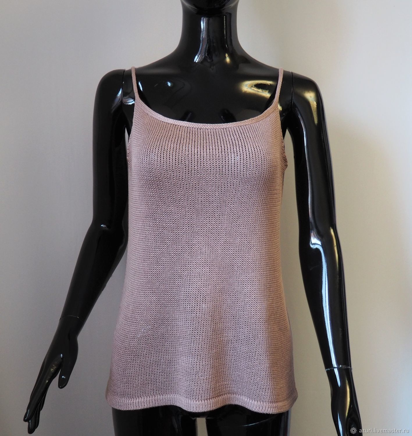 Knitted silk top with linen – shop online on Livemaster with shipping ...