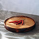 Bandeja de servir redonda de madera para servir platos de 250 mm. WS14. Trays. ART OF SIBERIA. Интернет-магазин Ярмарка Мастеров.  Фото №2