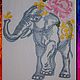 Design for machine embroidery. Happy elephant, Embroidery tools, Solikamsk,  Фото №1